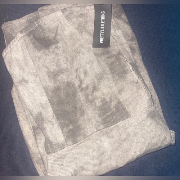 SOLD! NWT PLY Pretty Little Thing Denim Corset by Strapless Mini bodycon dress - Picture 3 of 5